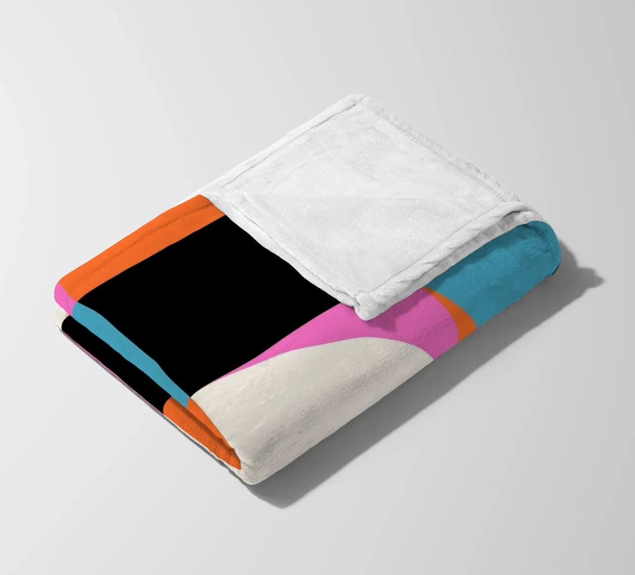 Bauhaus Style Vibrant Geometric Pattern Art fleece blanket by NorwesClub