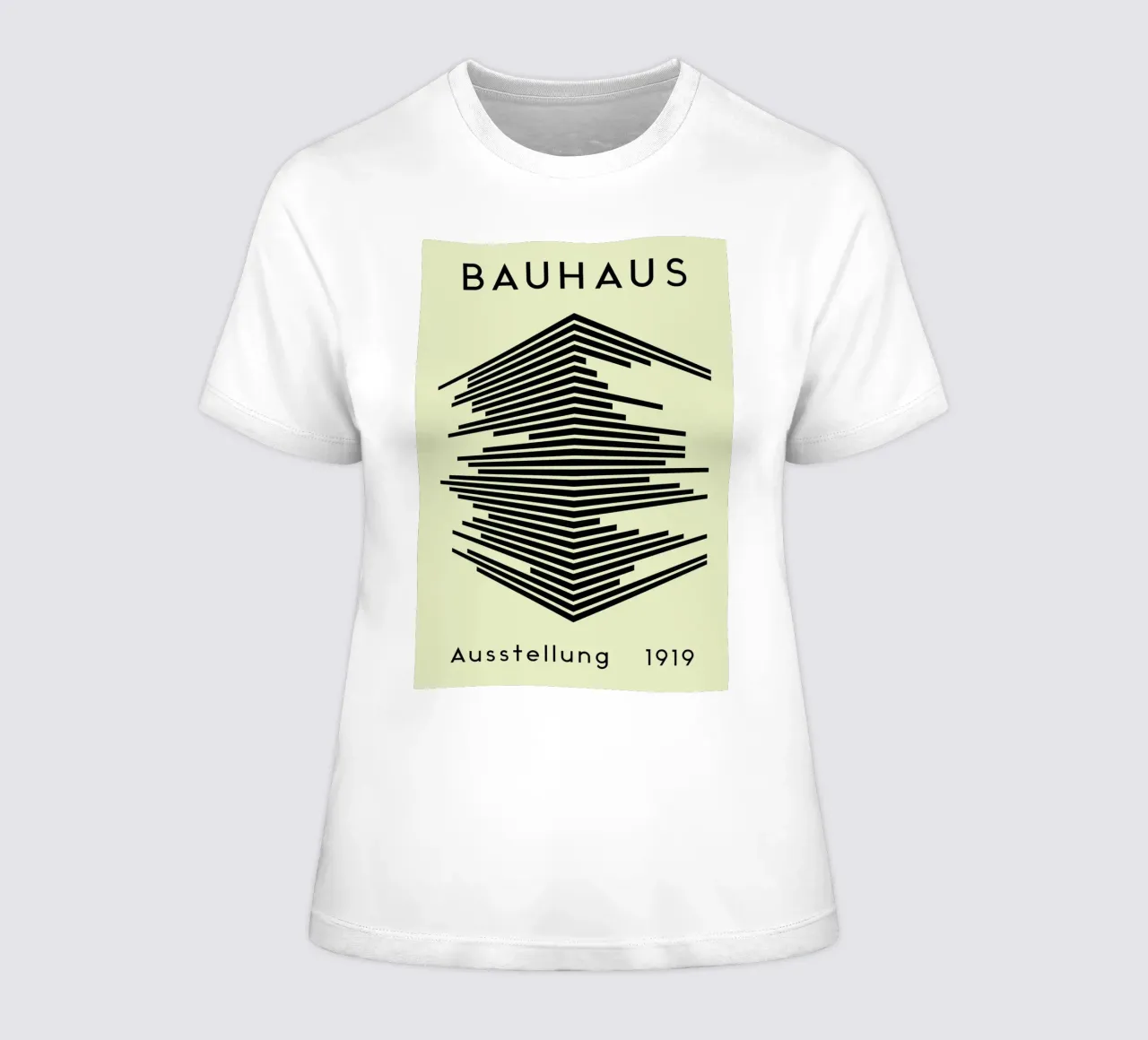 Ikone des Bauhauses 1919 Abstrakte Linienstruktur Frauen T-Shirt von NorwesClub