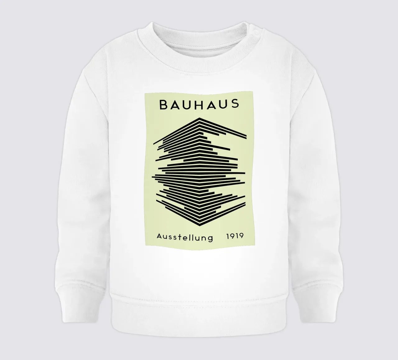 Ikone des Bauhauses 1919 Abstrakte Linienstruktur Baby Sweatshirt von NorwesClub