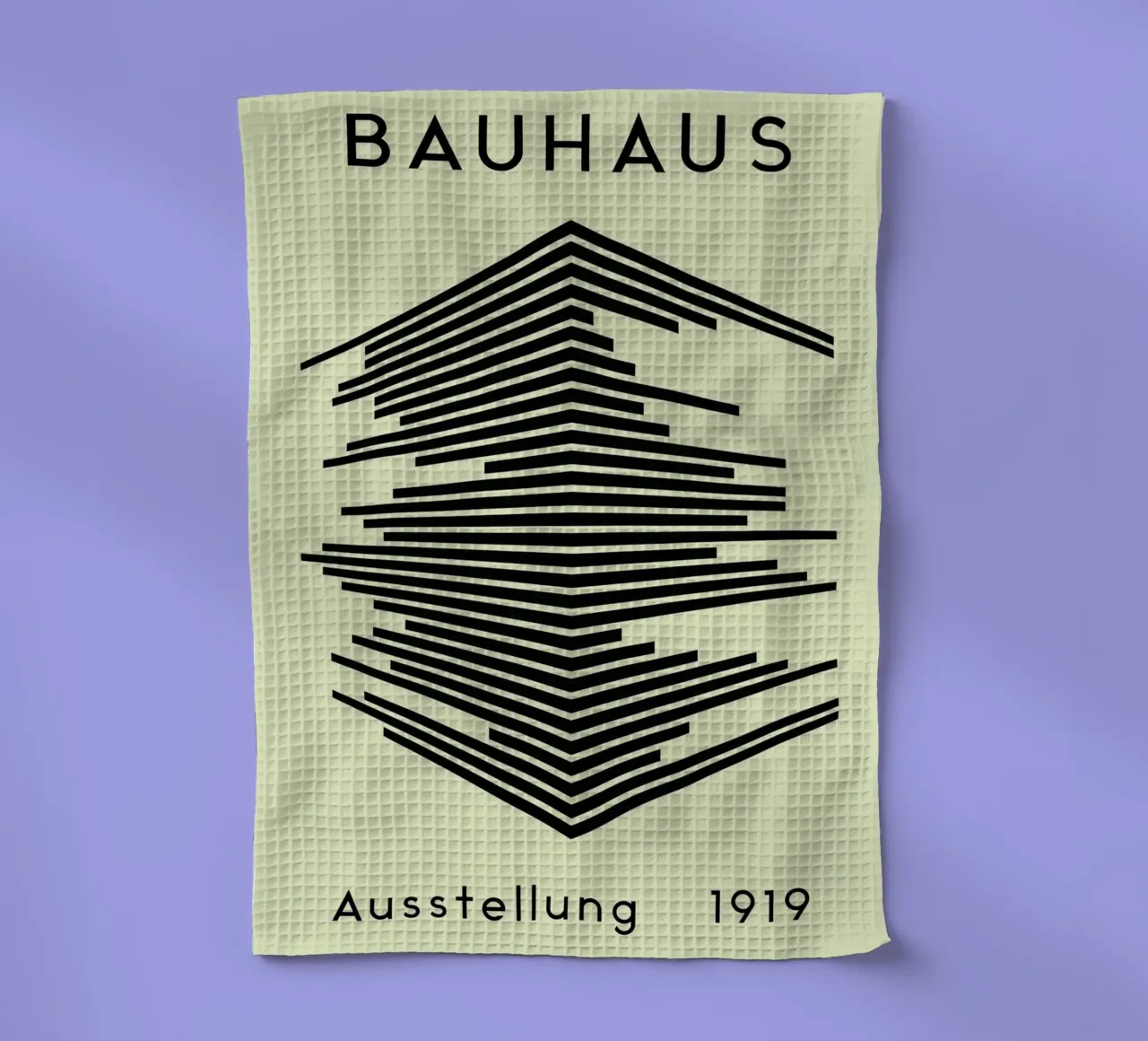 Ikone des Bauhauses 1919 Abstrakte Linienstruktur Geschirrtuch von NorwesClub