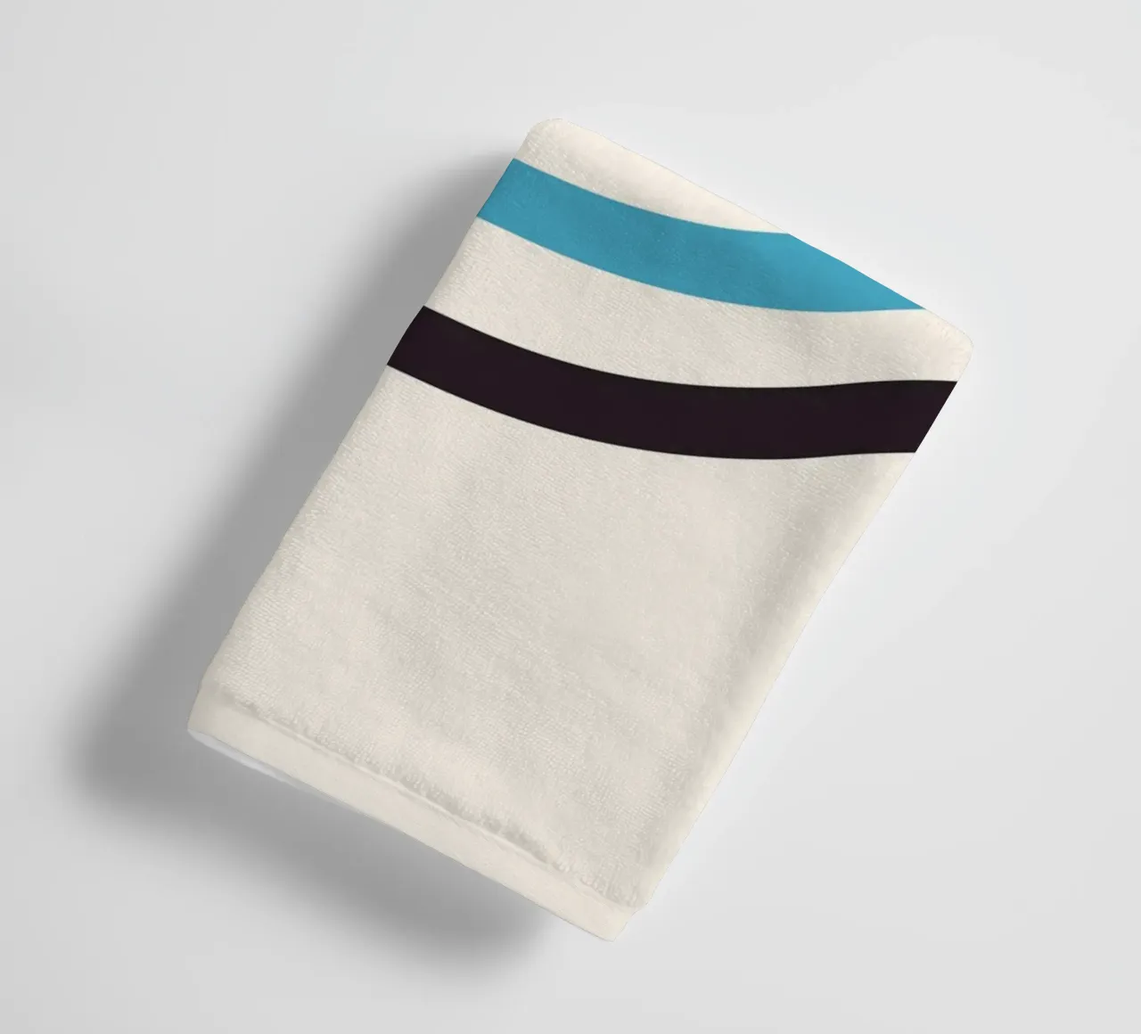 Abstract Flowing Wavy Blue Lines Wall Art towel by NorwesClub