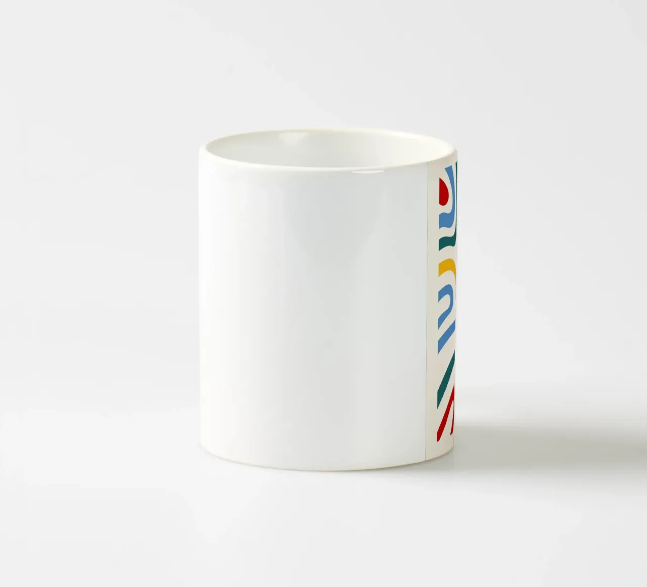 Arte murale astratta di forme organiche colorate tazza in ceramica da NorwesClub