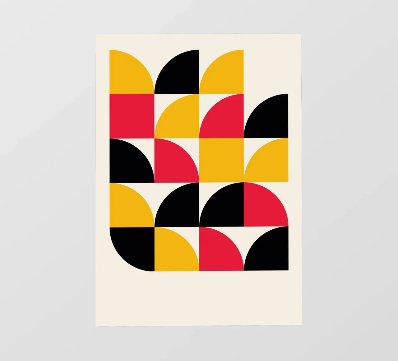 Bauhaus Geometric Red Yellow Black Pattern pvc cover by NorwesClub