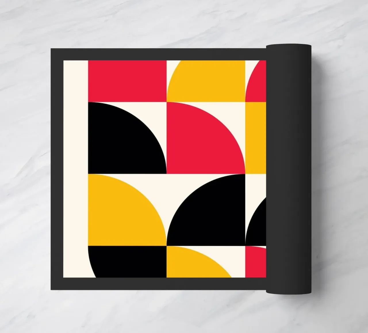 Bauhaus Geometrico Rosso Giallo Nero zerbino da NorwesClub