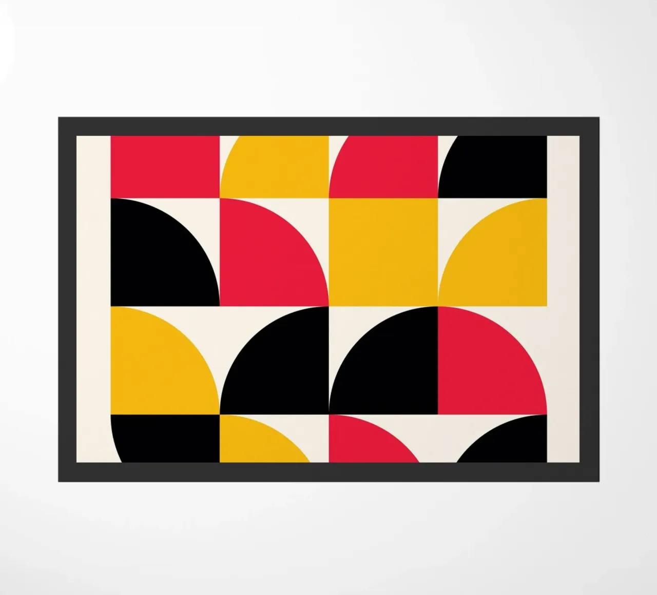 Bauhaus Geometrico Rosso Giallo Nero zerbino da NorwesClub