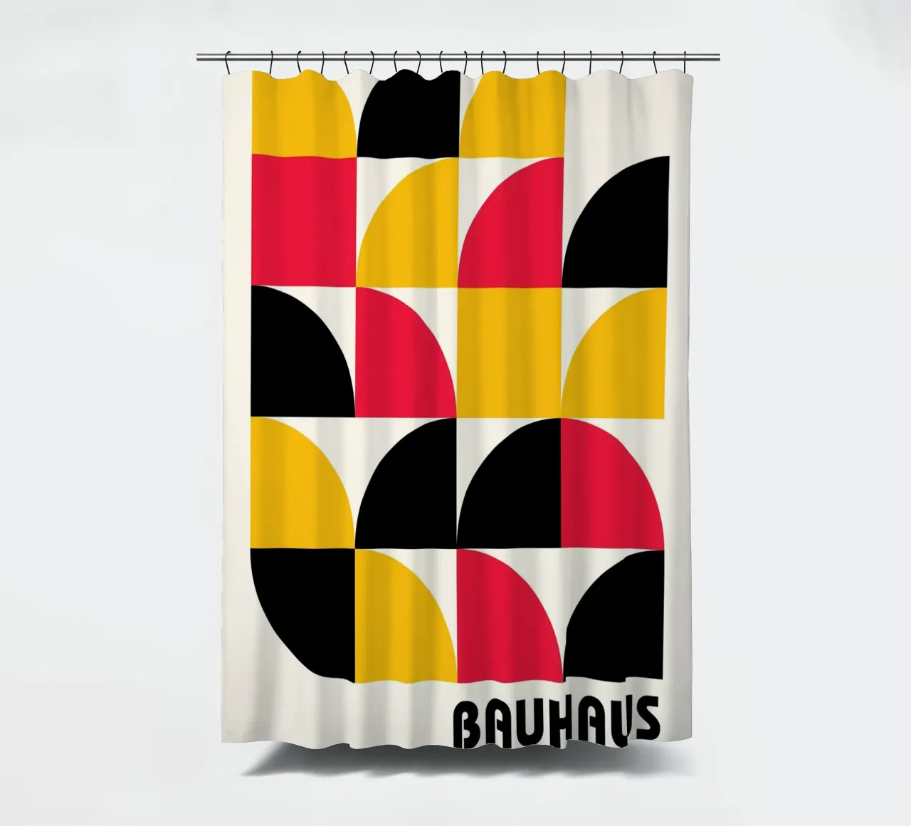 Bauhaus Style Geometric Tile Pattern Art Duschvorhang von NorwesClub