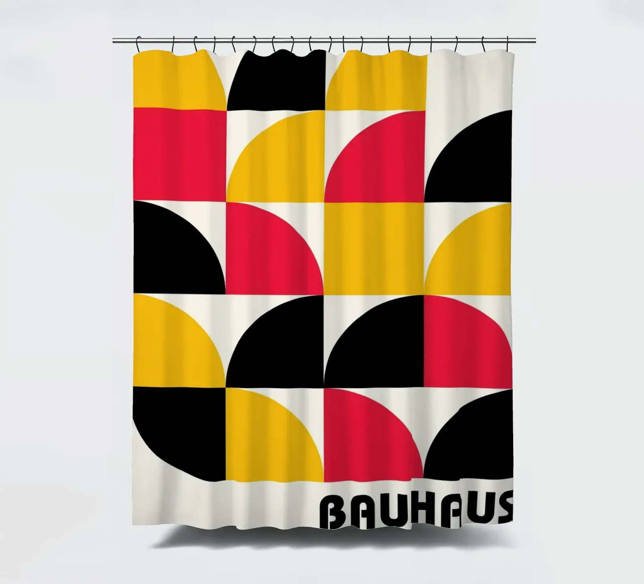 Bauhaus Style Geometric Tile Pattern Art Duschvorhang von NorwesClub