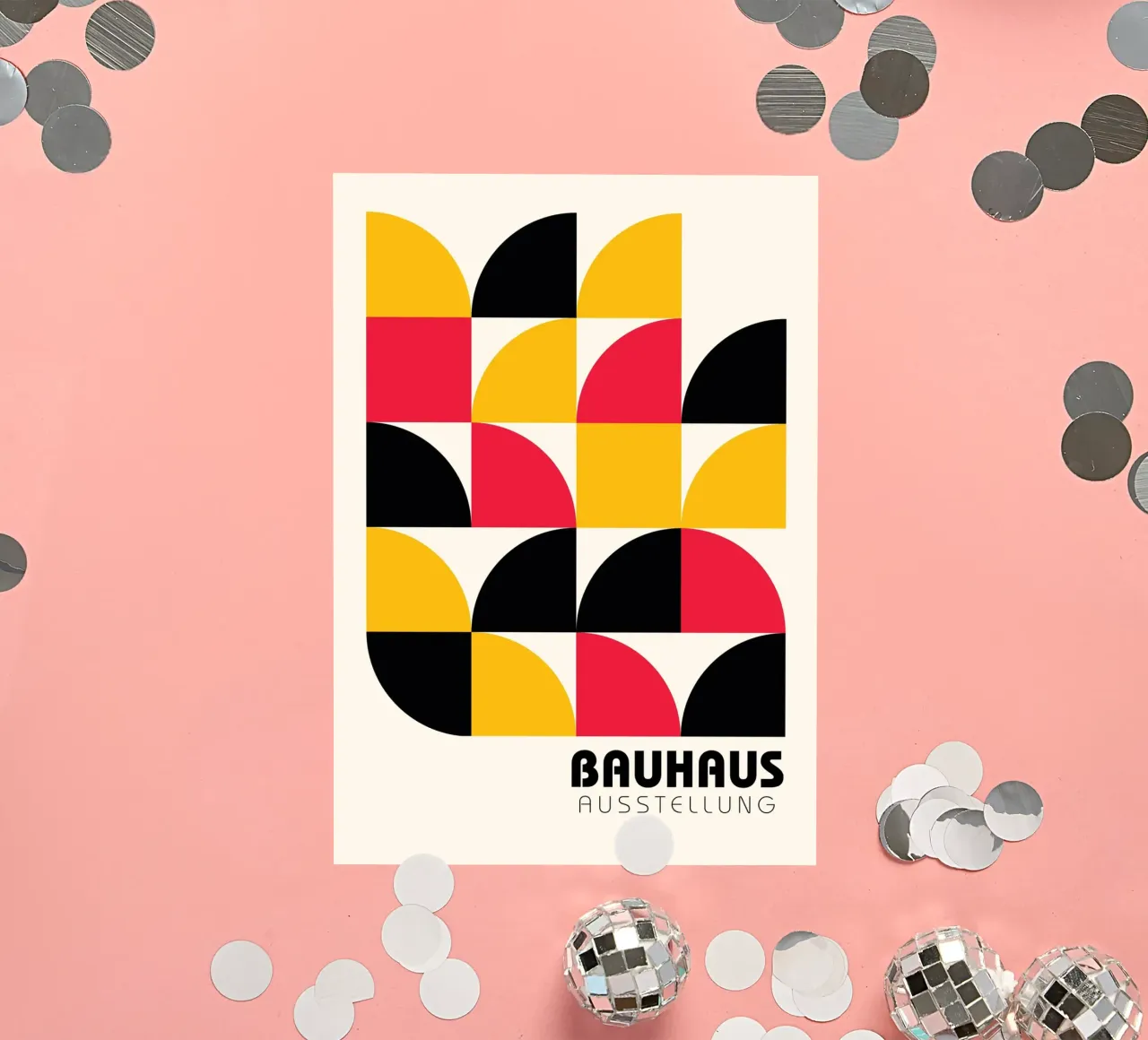 Bauhaus Style Geometric Tile Pattern Art Sticker von NorwesClub