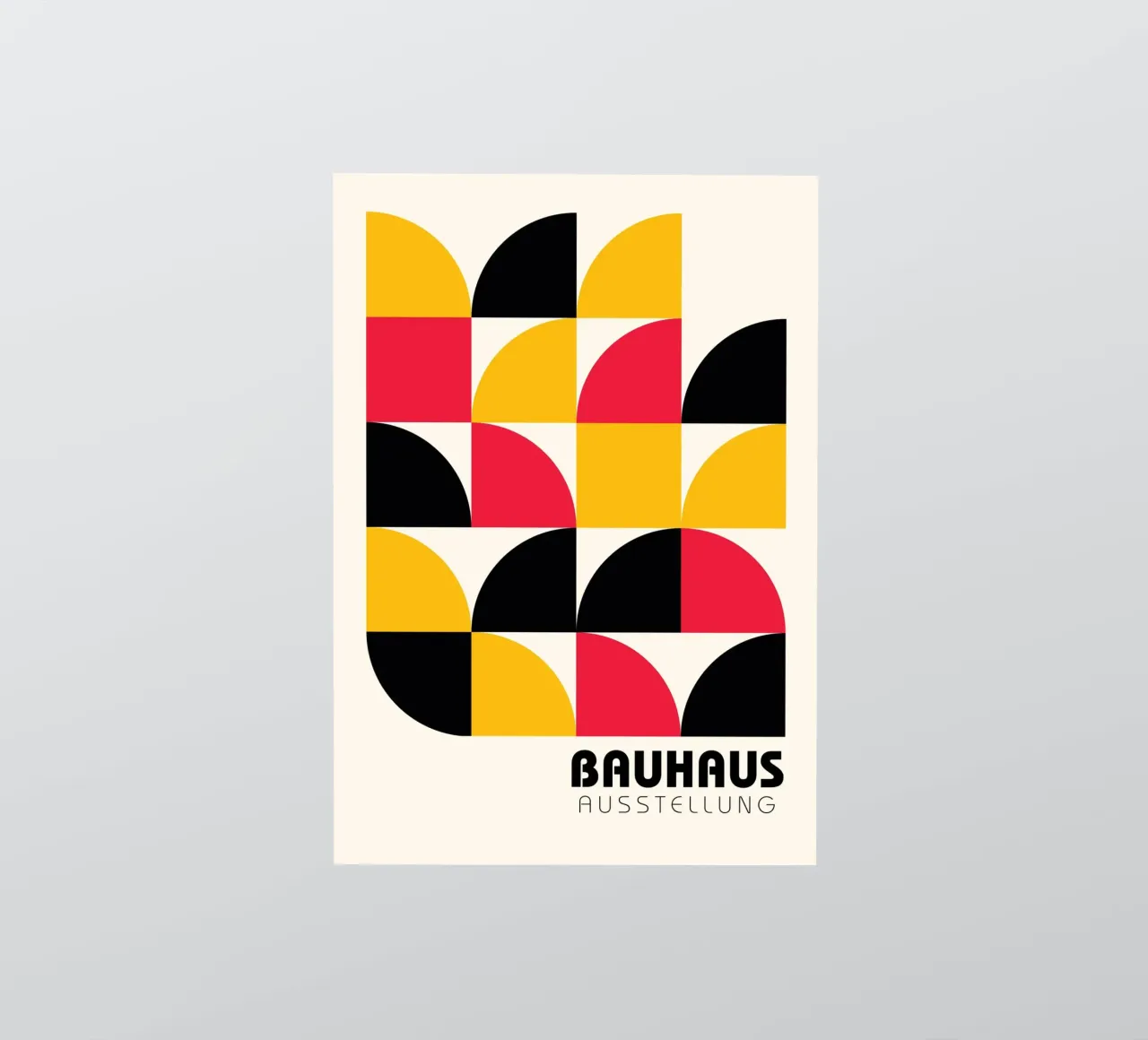 Bauhaus Style Geometric Tile Pattern Art Sticker von NorwesClub