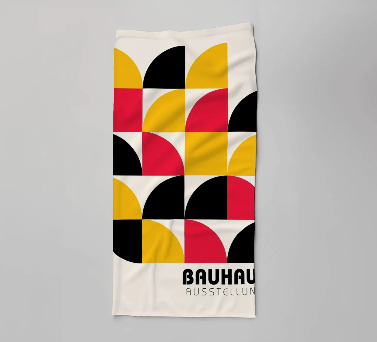 Bauhaus Style Geometric Tile Pattern Art towel by NorwesClub