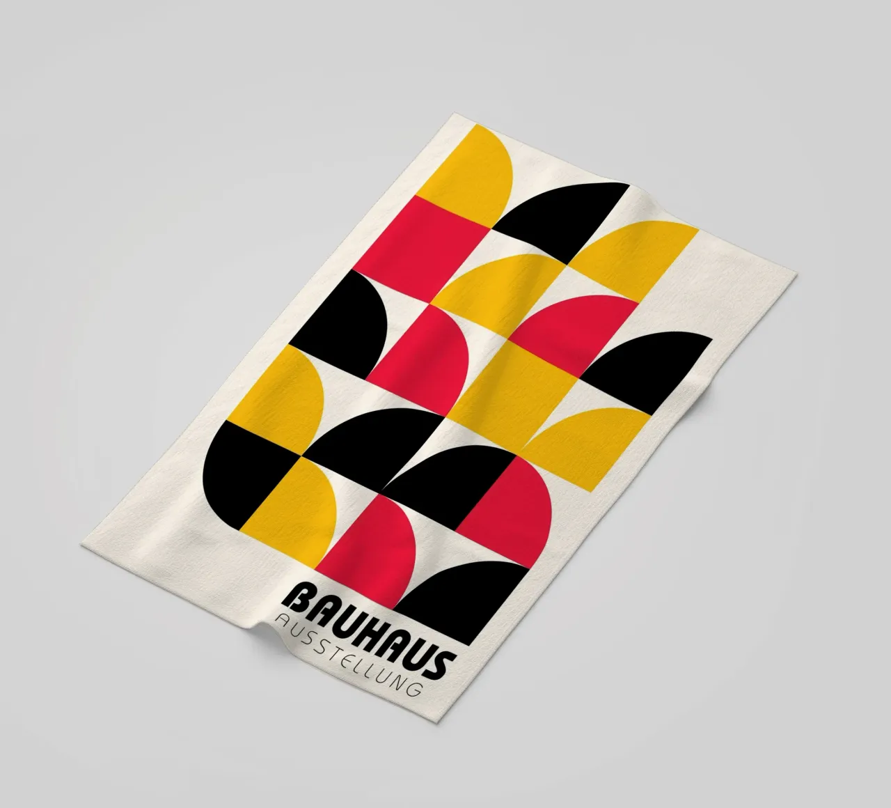 Bauhaus Style Geometric Tile Pattern Art beach towel by NorwesClub