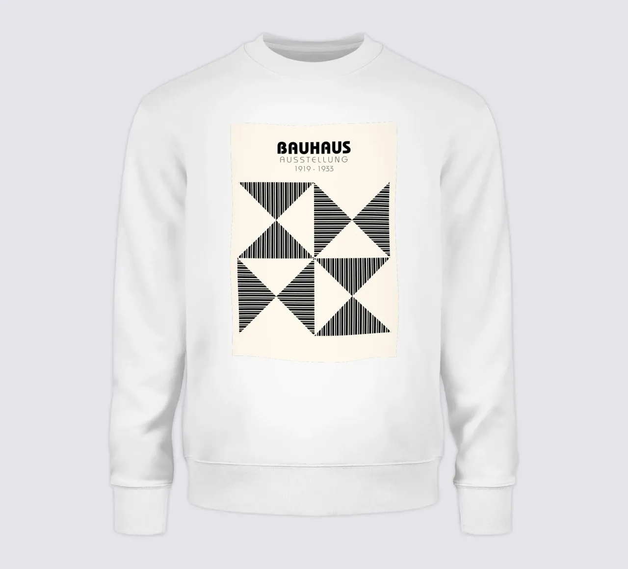 Bauhaus Geometrico foderato Triangolo Pattern Art felpa da NorwesClub