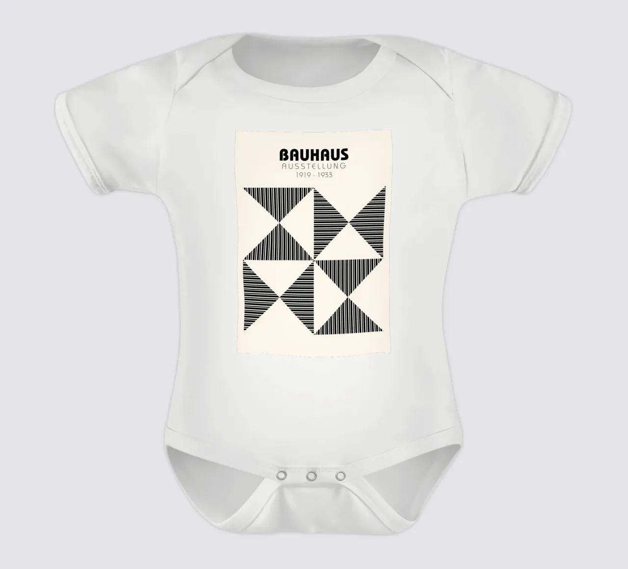 Bauhaus Geometrico foderato Triangolo Pattern Art body neonato maniche corte da NorwesClub
