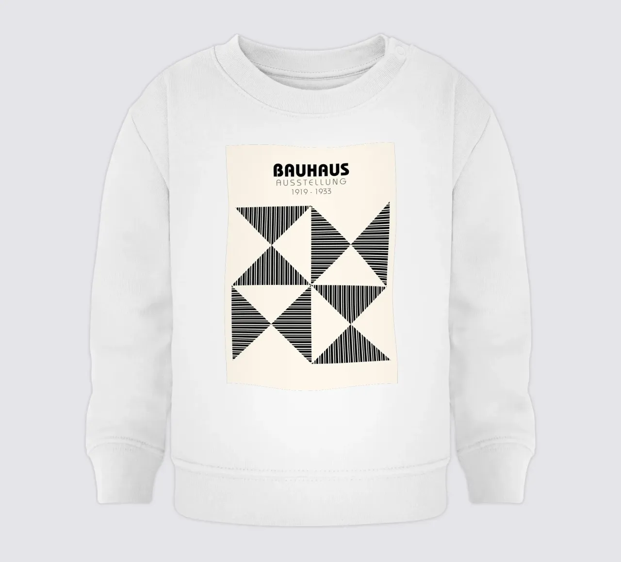 Bauhaus Geometrico foderato Triangolo Pattern Art felpa neonato da NorwesClub