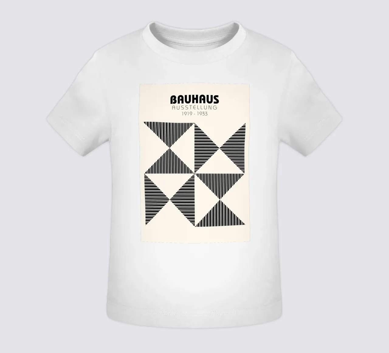 Bauhaus Geometrico foderato Triangolo Pattern Art maglietta neonato da NorwesClub