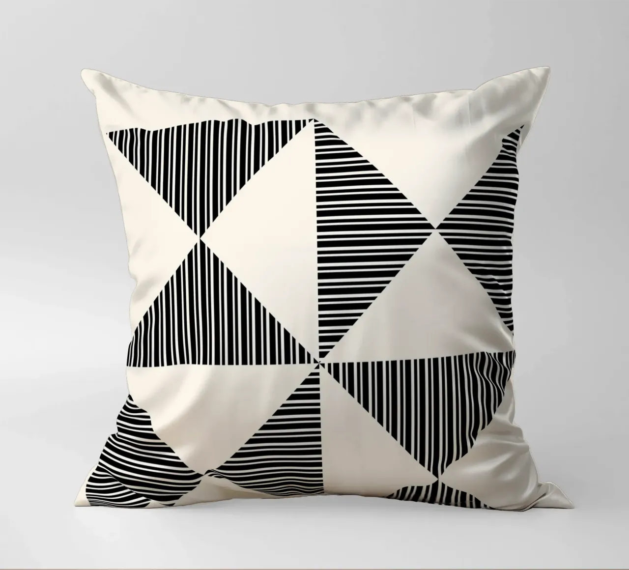 Bauhaus Geometrico foderato Triangolo Pattern Art cuscino da NorwesClub