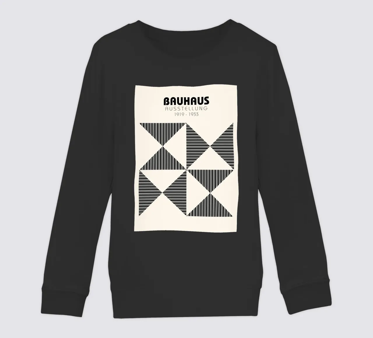 Bauhaus Geometrico foderato Triangolo Pattern Art felpa bambino da NorwesClub