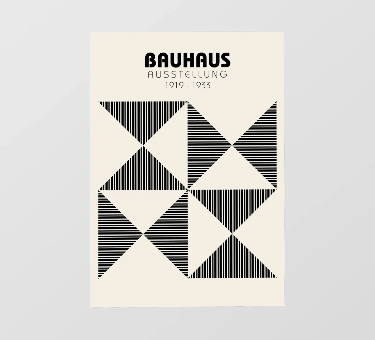 Bauhaus Geometric Lined Triangle Pattern Art photo wallpaper by NorwesClub