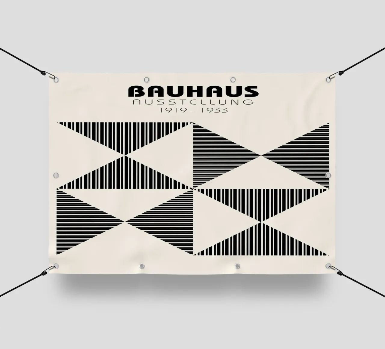 Bauhaus Geometrico foderato Triangolo Pattern Art telo in pvc da NorwesClub