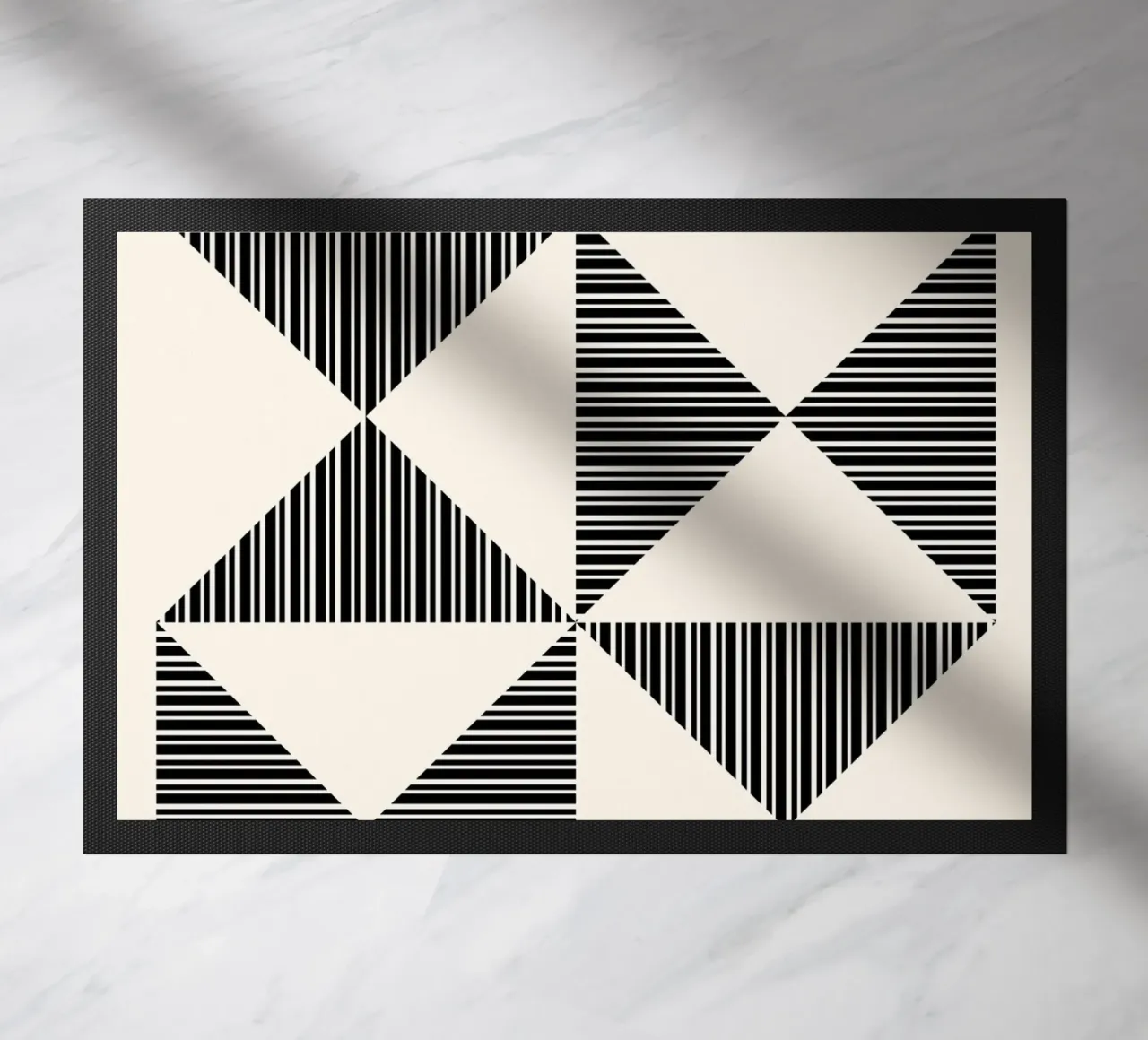 Bauhaus Geometrico foderato Triangolo Pattern Art zerbino da NorwesClub