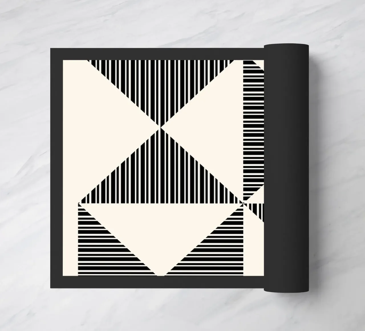 Bauhaus Geometrico foderato Triangolo Pattern Art zerbino da NorwesClub