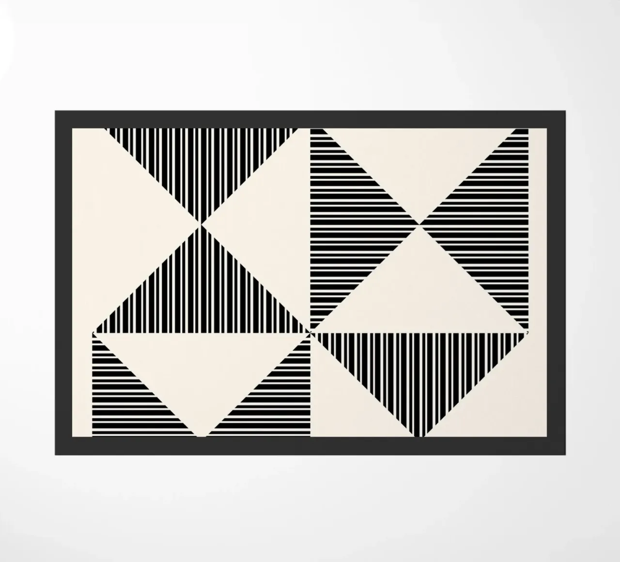 Bauhaus Geometrico foderato Triangolo Pattern Art zerbino da NorwesClub