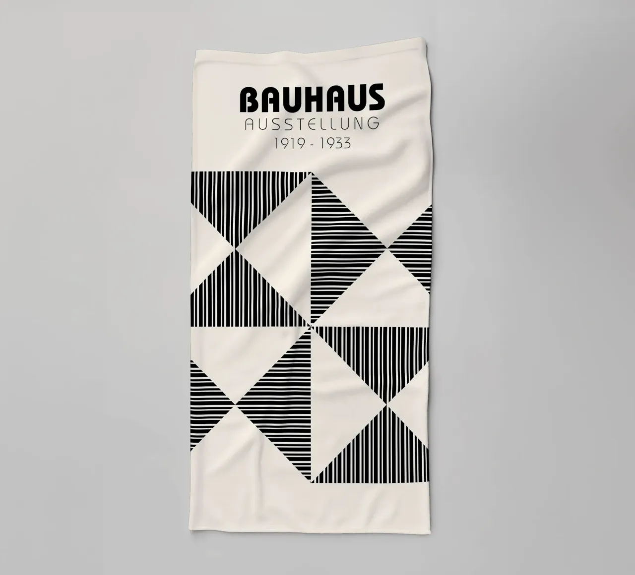 Bauhaus Geometrico foderato Triangolo Pattern Art asciugamano da bagno da NorwesClub