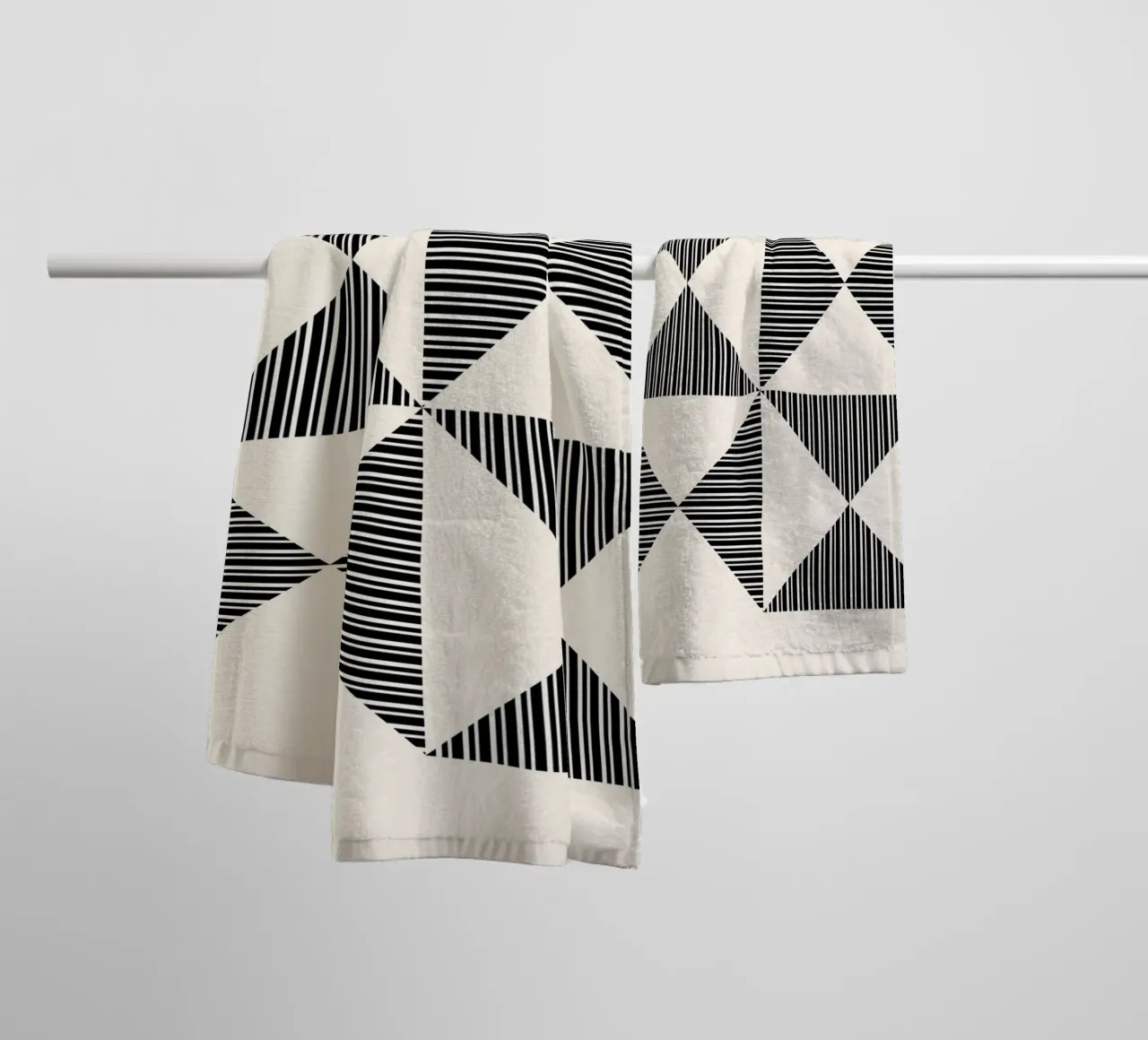 Bauhaus Geometrico foderato Triangolo Pattern Art asciugamano da bagno da NorwesClub