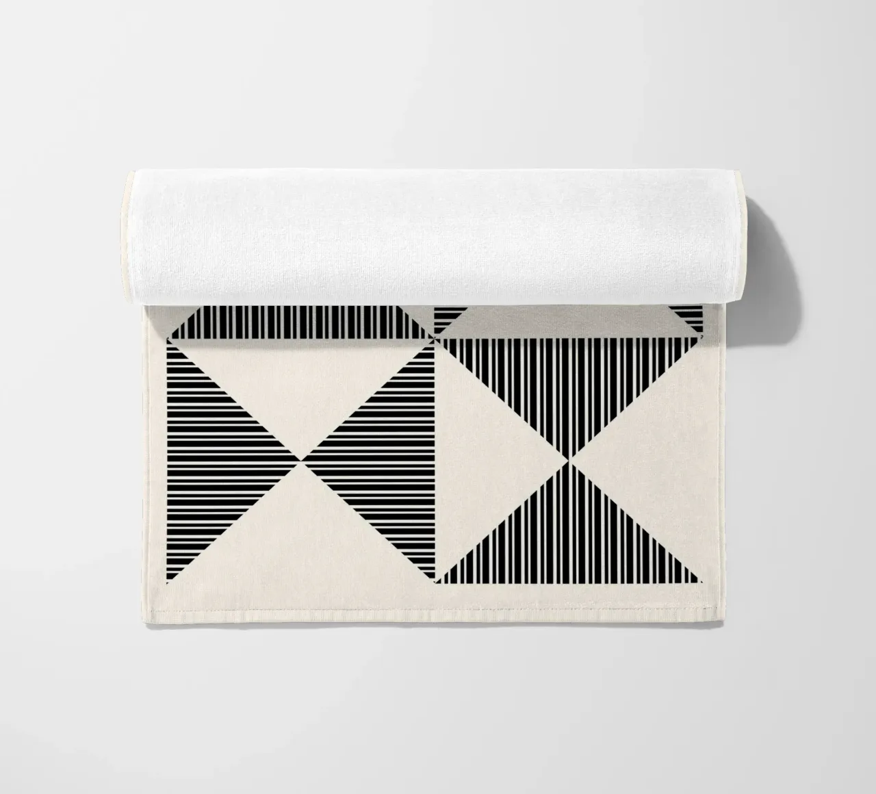 Bauhaus Geometrico foderato Triangolo Pattern Art telo mare da NorwesClub