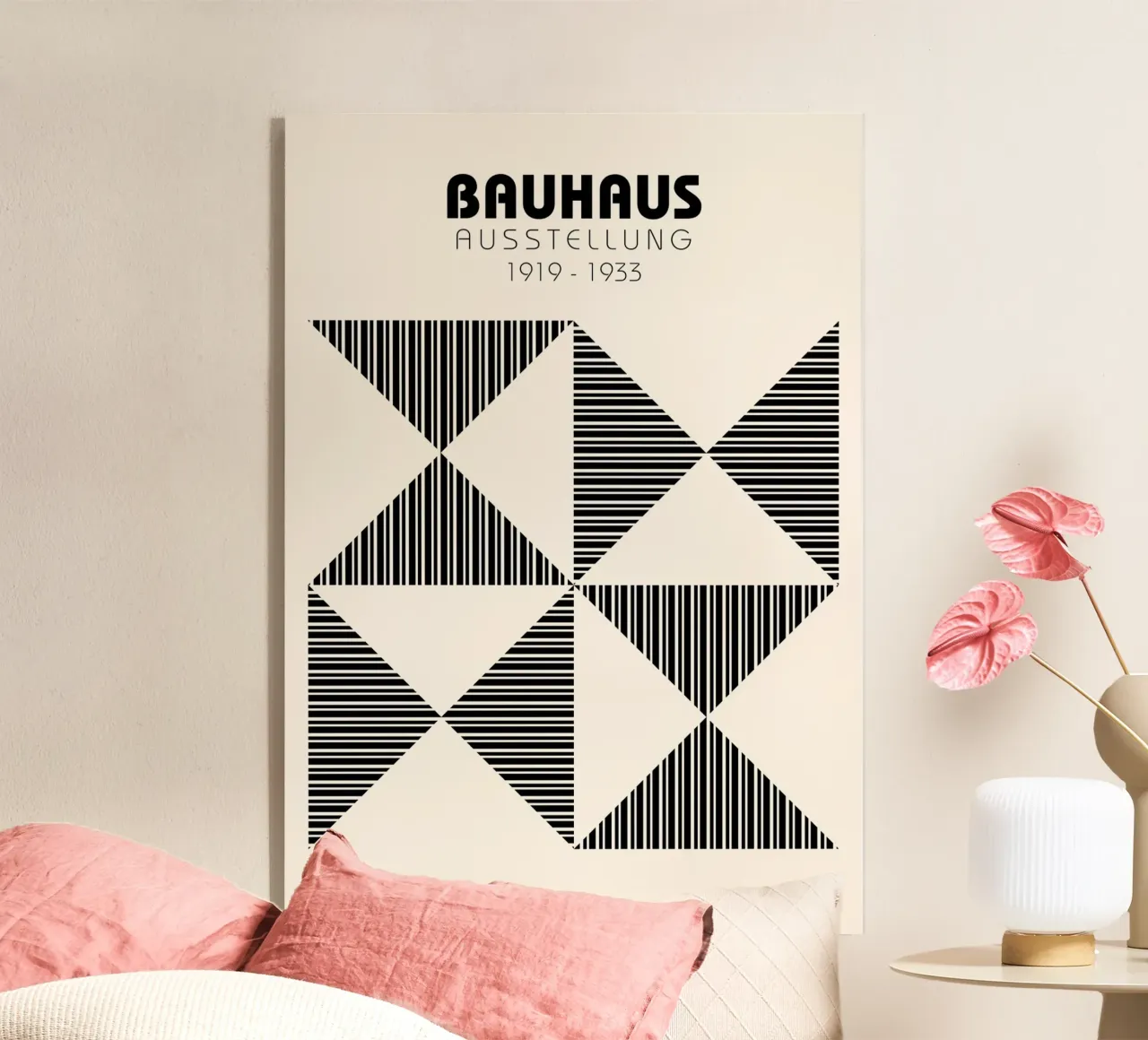 Bauhaus Geometrico foderato Triangolo Pattern Art plexiglass da NorwesClub