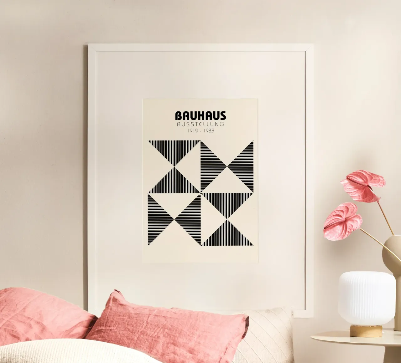 Bauhaus Geometrico foderato Triangolo Pattern Art carta hahnemühle da NorwesClub