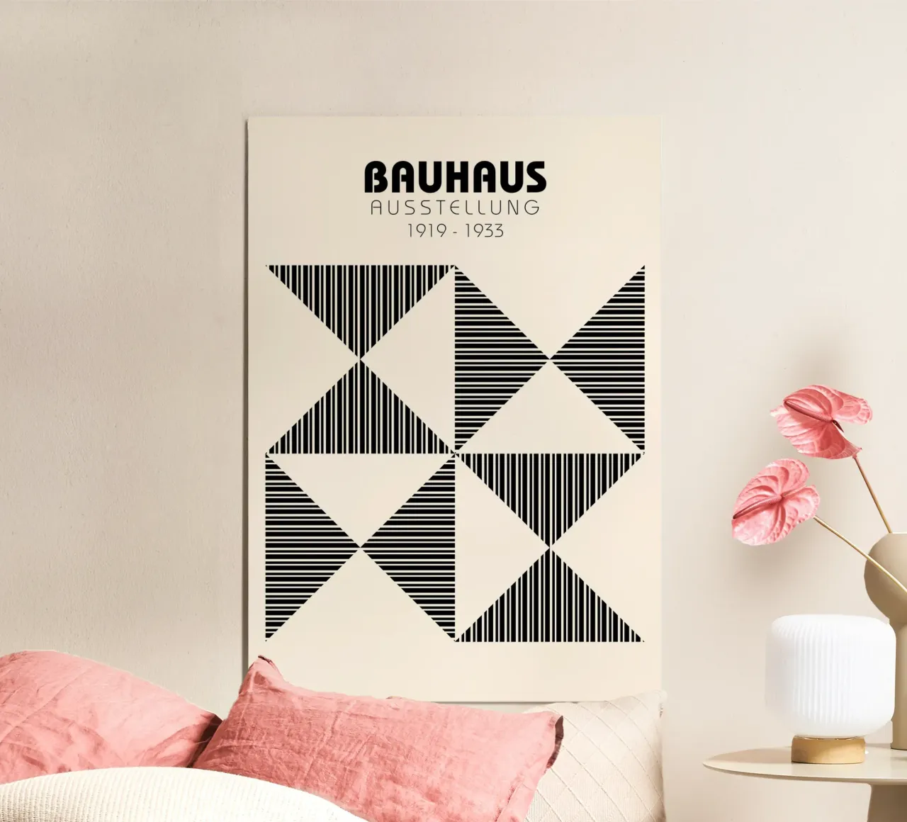 Bauhaus Geometrico foderato Triangolo Pattern Art carta hahnemühle da NorwesClub