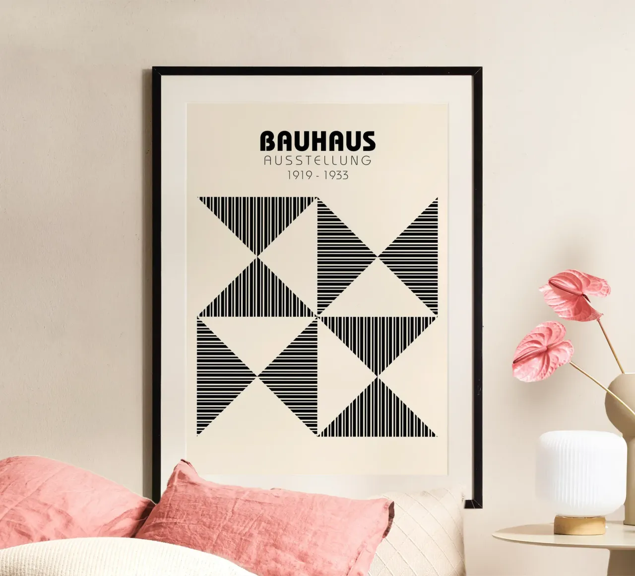 Bauhaus Geometrico foderato Triangolo Pattern Art carta hahnemühle da NorwesClub