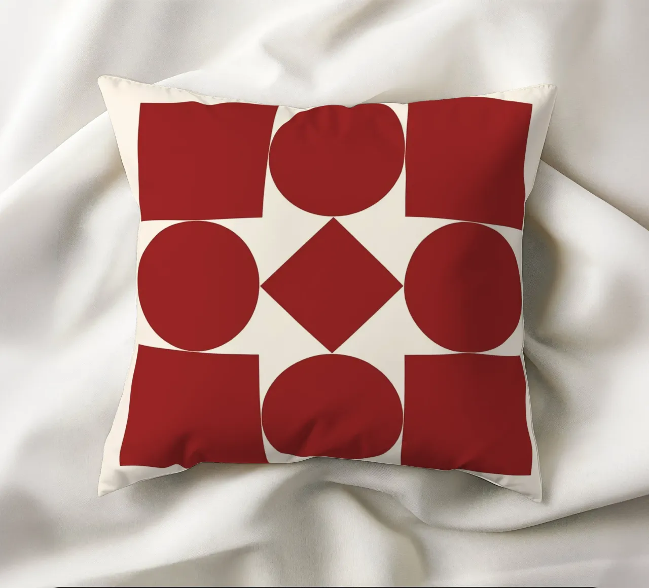 Poster Bauhaus 1923 Forme Geometriche Rosse cuscino da NorwesClub