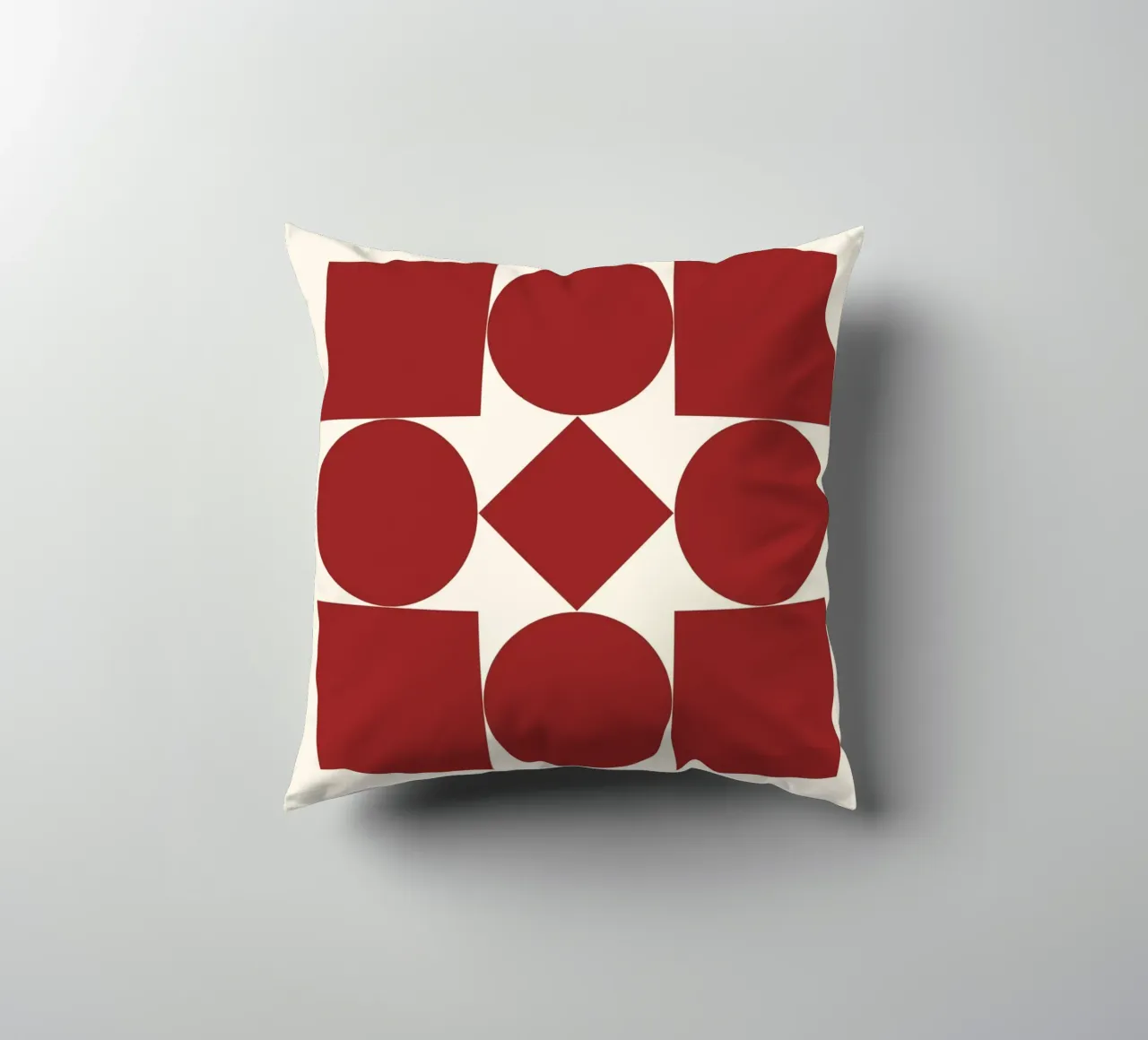Poster Bauhaus 1923 Forme Geometriche Rosse cuscino da NorwesClub
