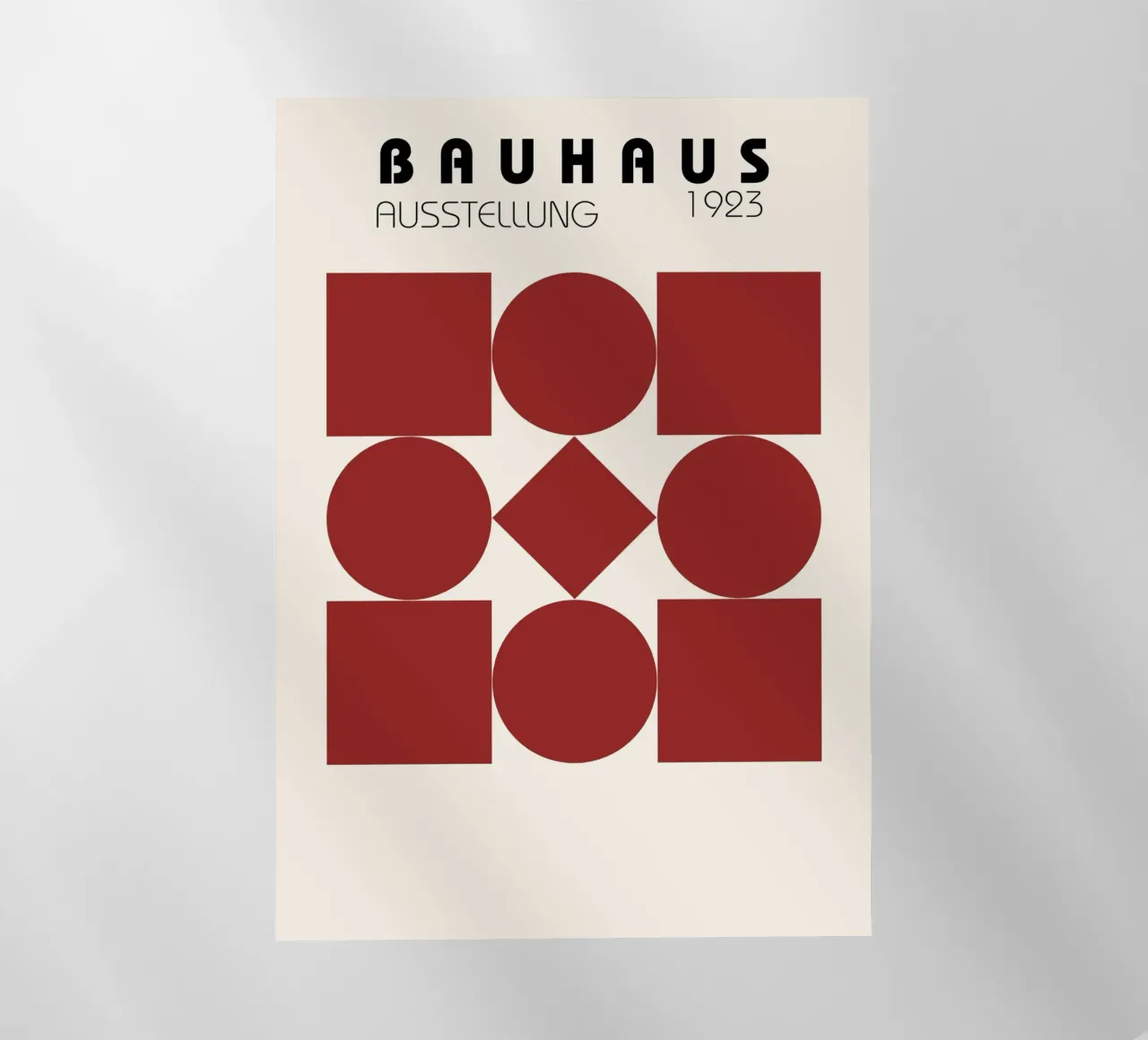 Poster Bauhaus 1923 Forme Geometriche Rosse pellicola backlit da NorwesClub