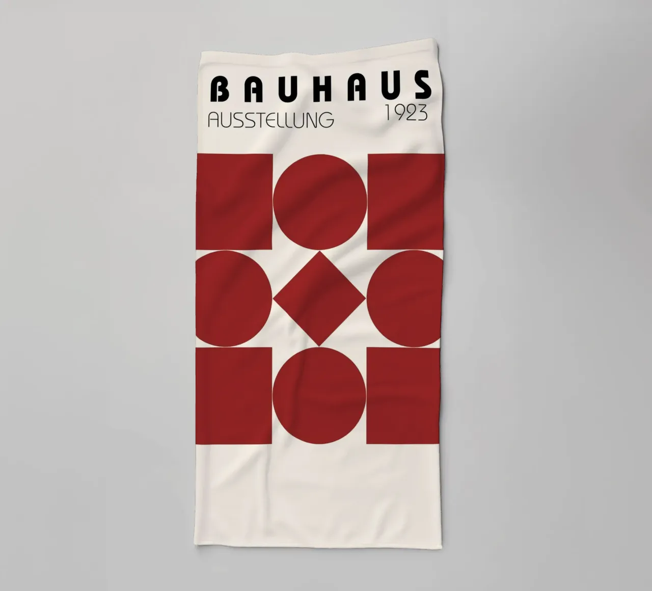 Poster Bauhaus 1923 Forme Geometriche Rosse asciugamano da bagno da NorwesClub