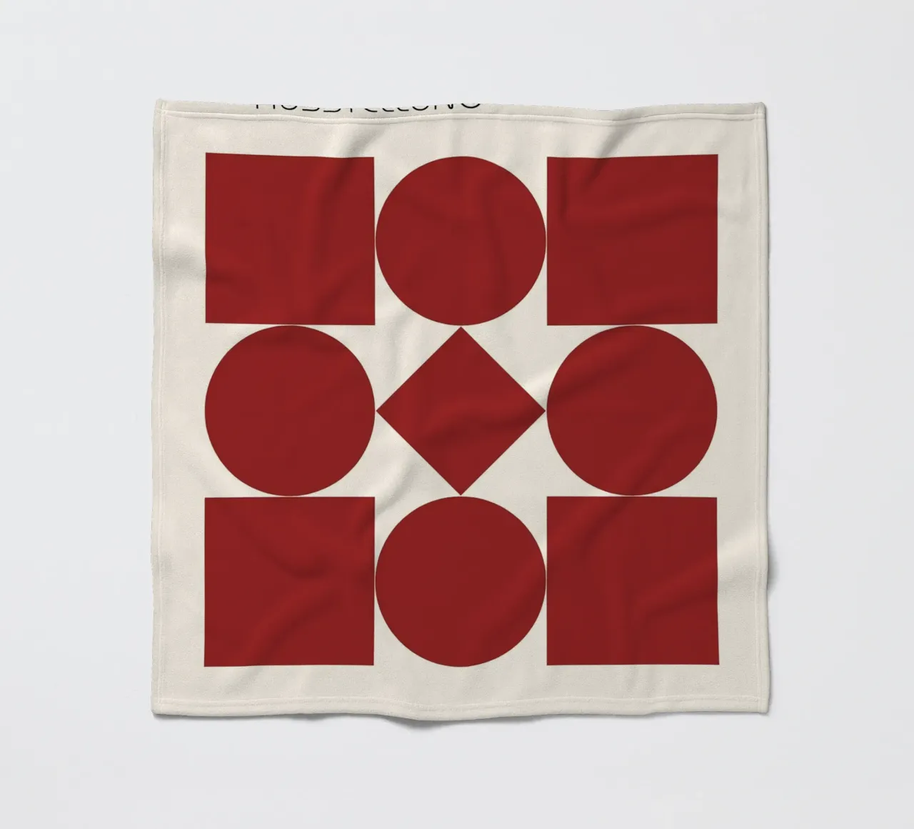 Poster Bauhaus 1923 Forme Geometriche Rosse coperta in pile da NorwesClub