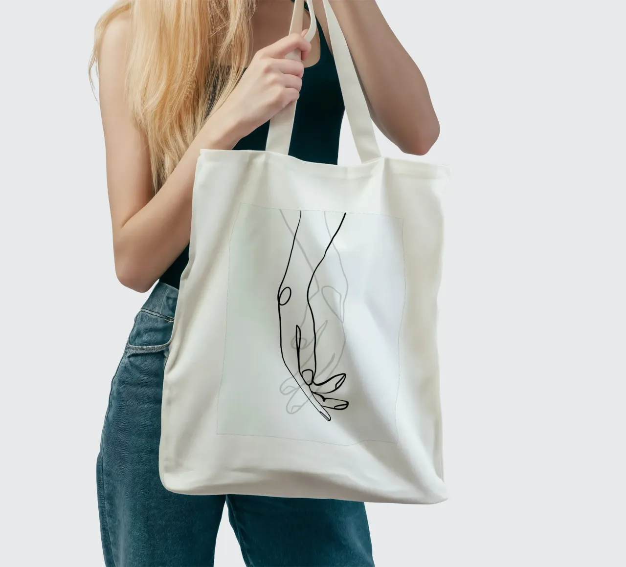 Hands tote bag by Graphite