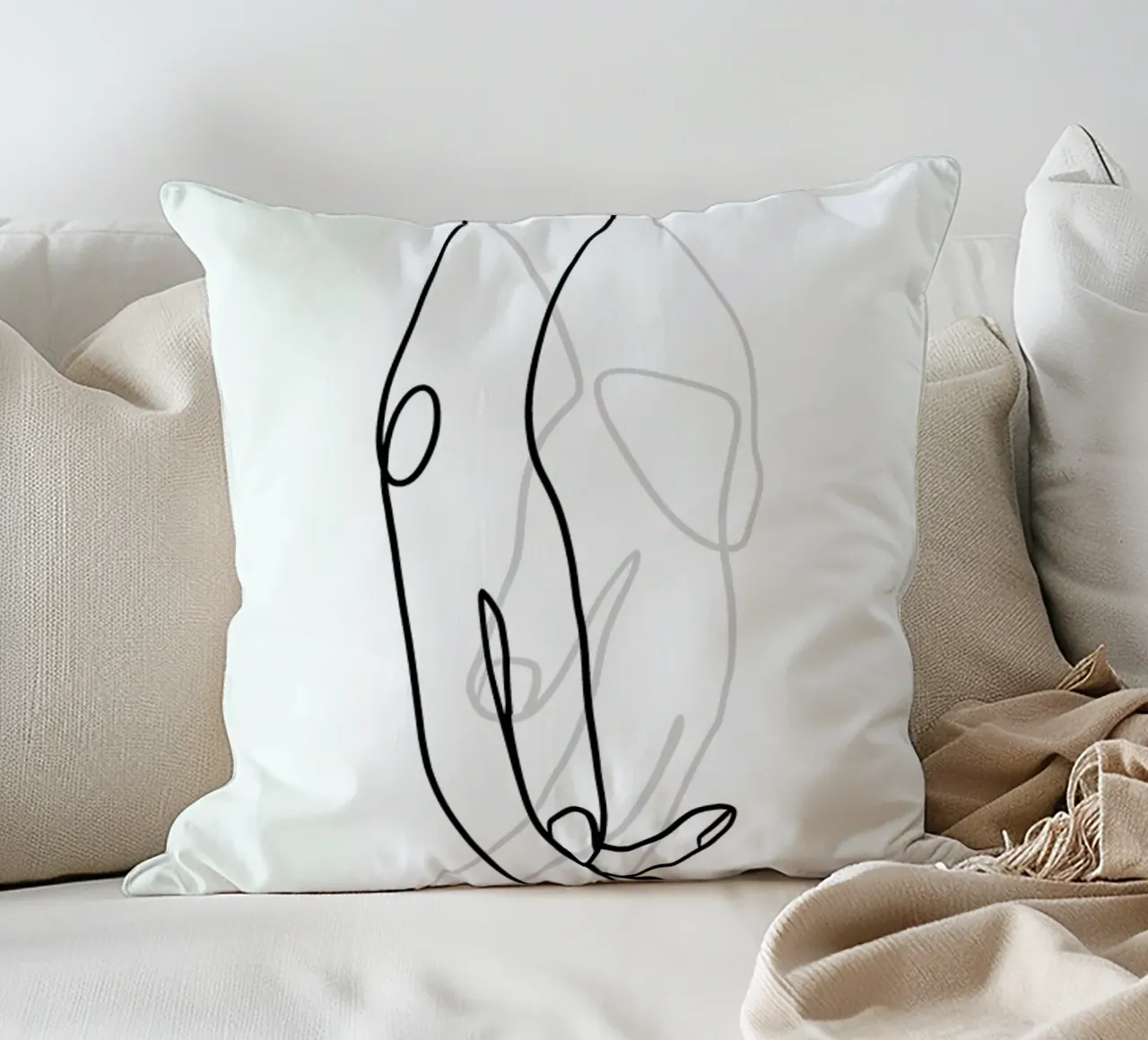 Hands decorative cushion by Graphite