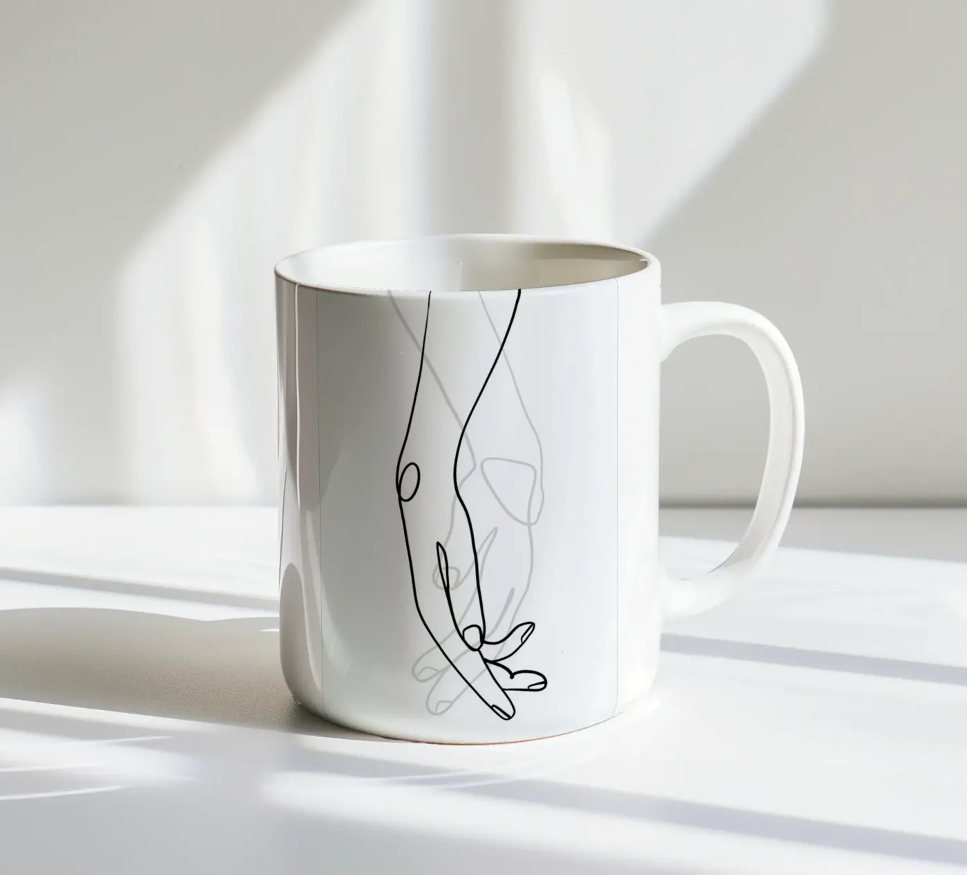 Hands ceramic mug by Graphite