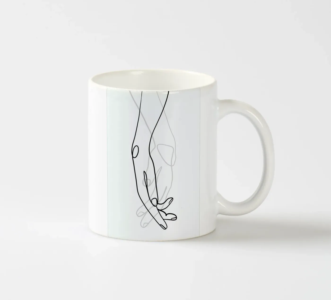 Hands ceramic mug by Graphite