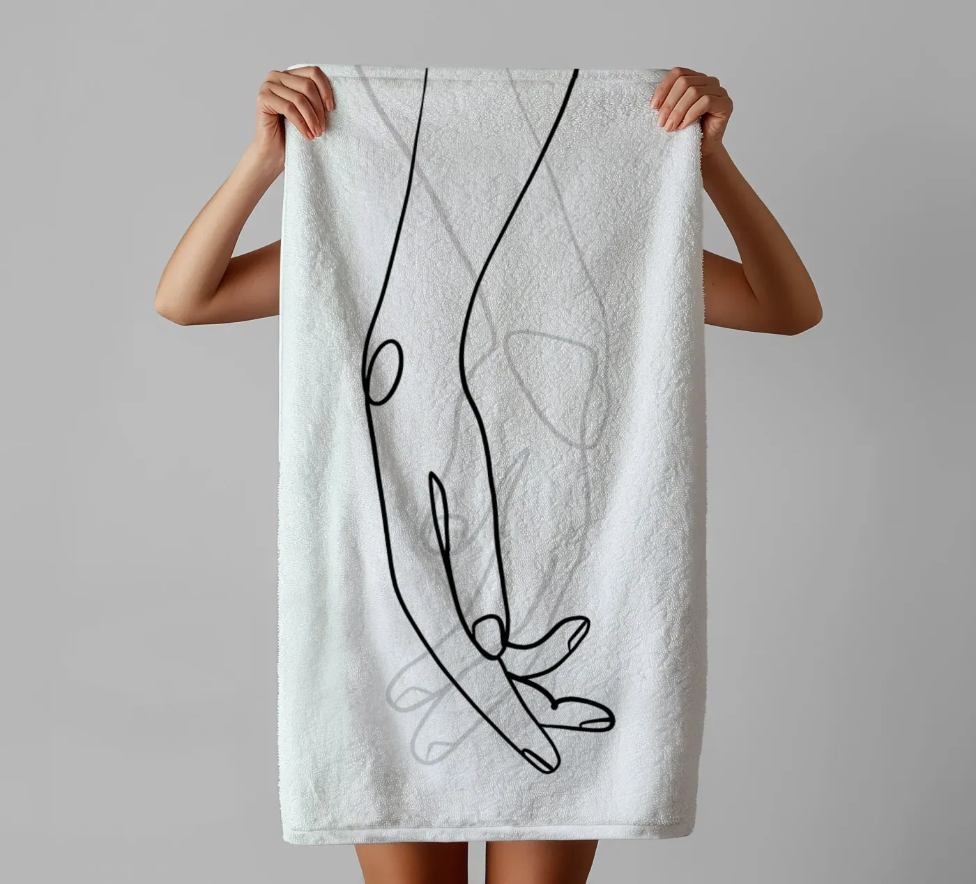 Hands badhanddoek van Graphite