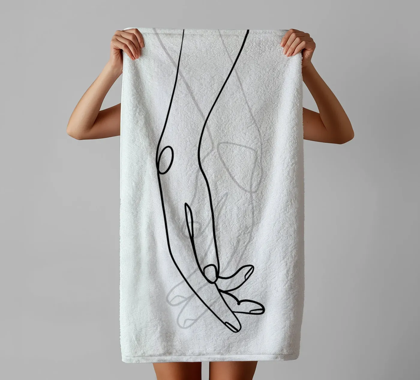 Hands badhanddoek van Graphite