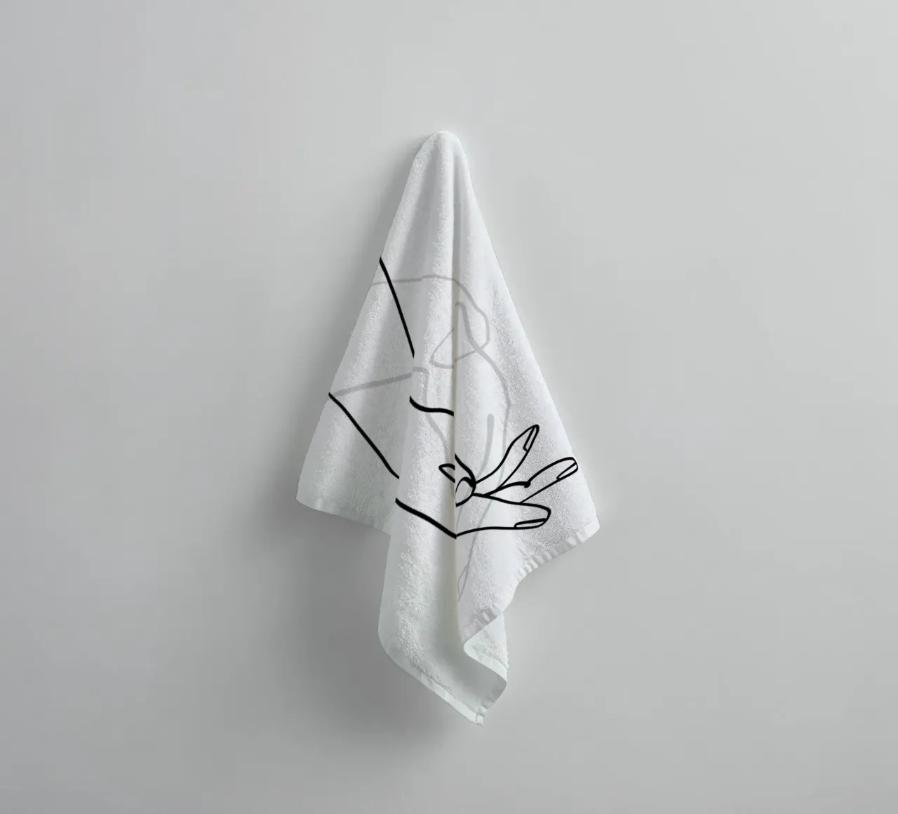 Hands badhanddoek van Graphite