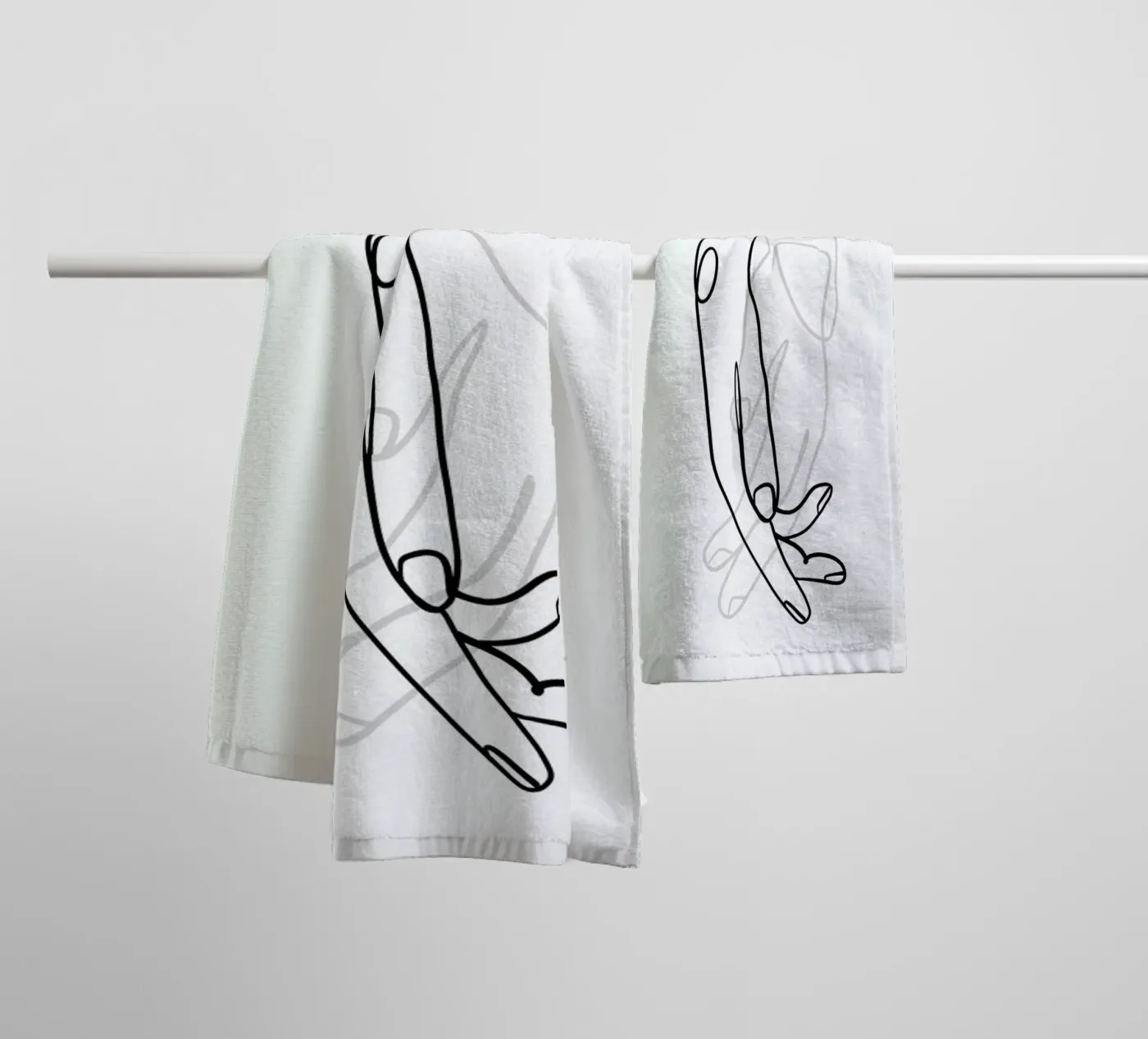 Hands badhanddoek van Graphite