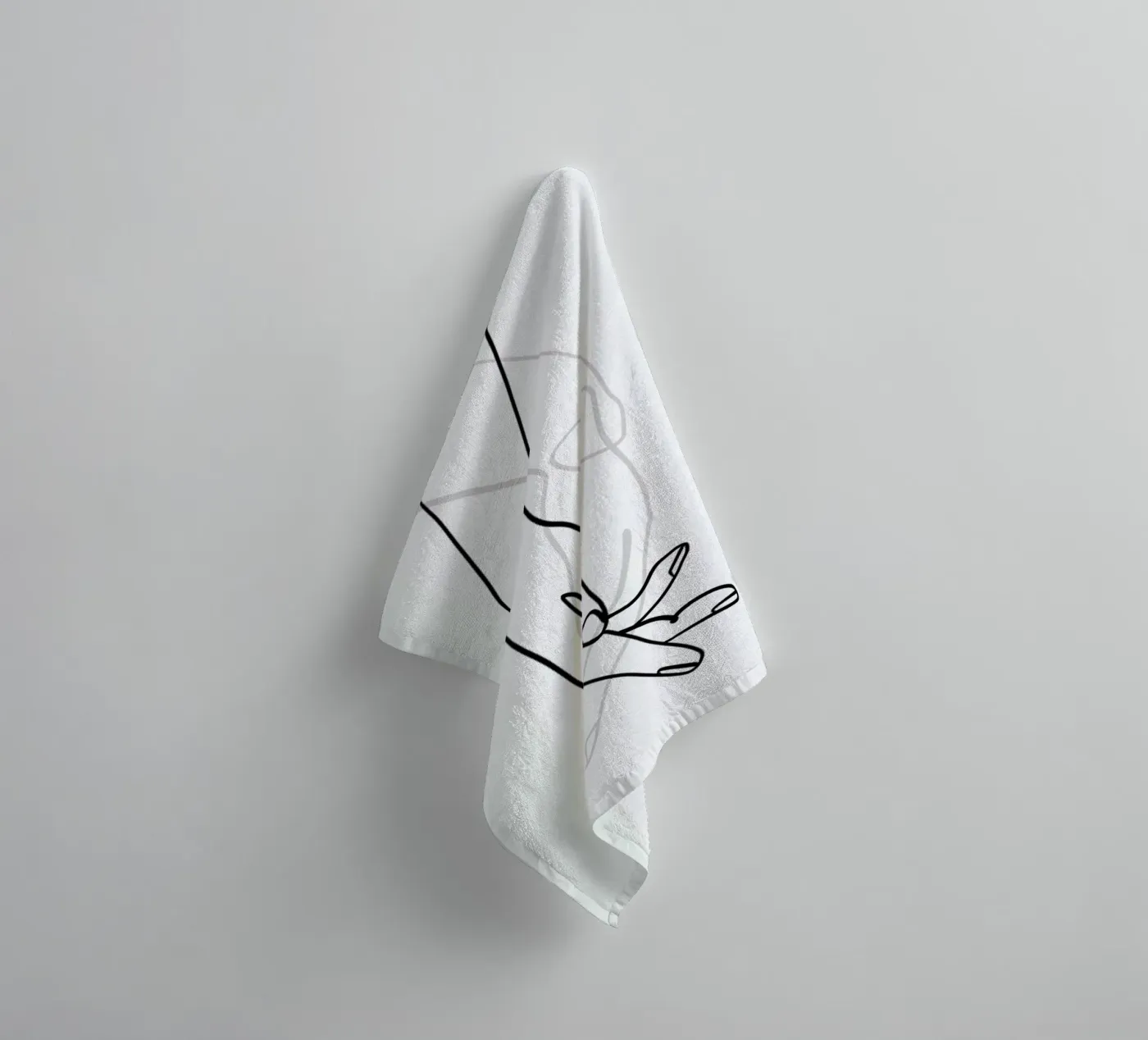 Hands badhanddoek van Graphite