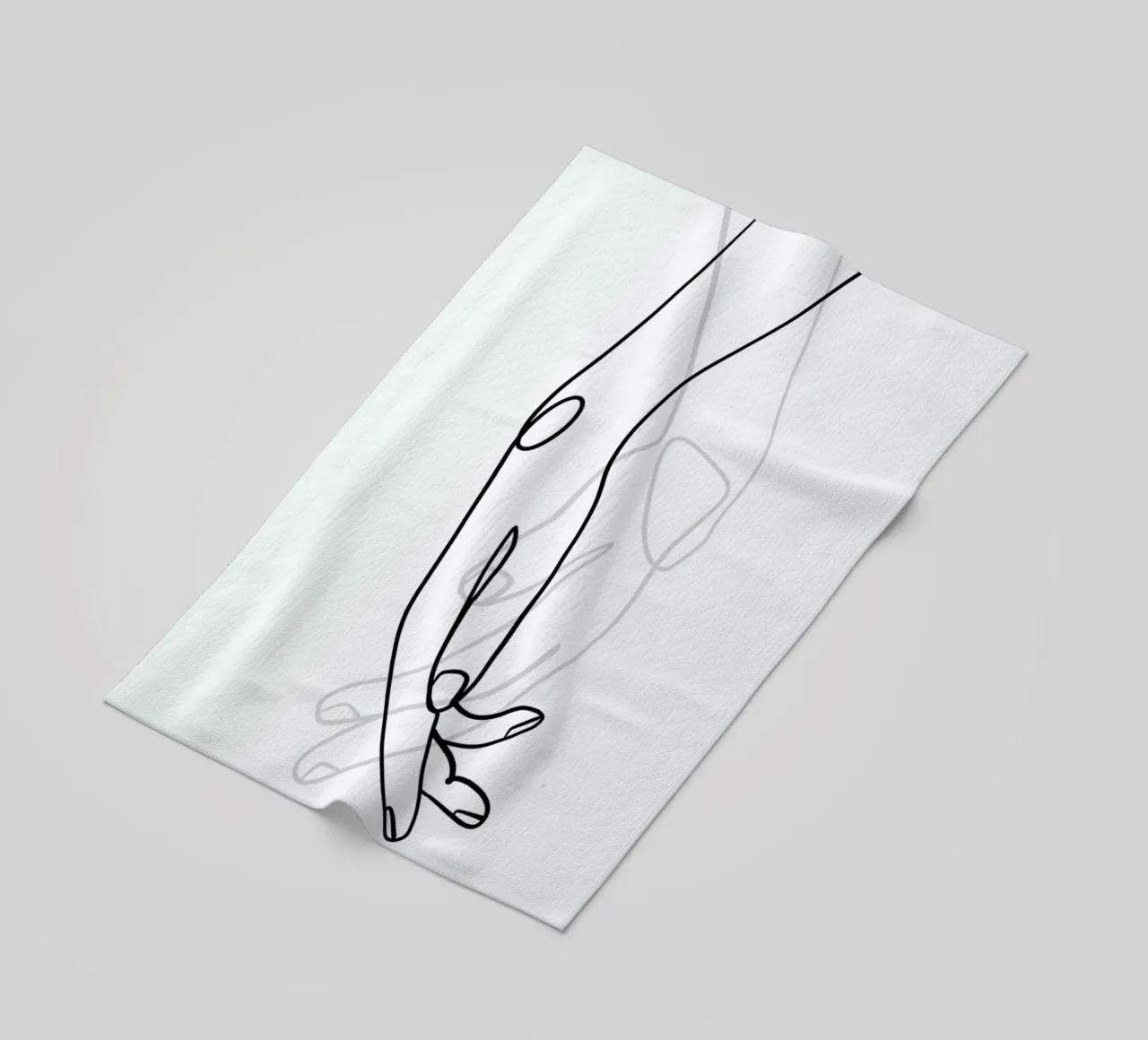 Hands beach towel by Graphite