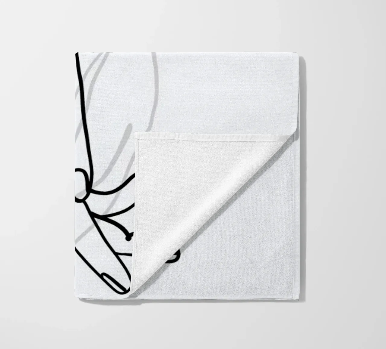 Hands beach towel by Graphite
