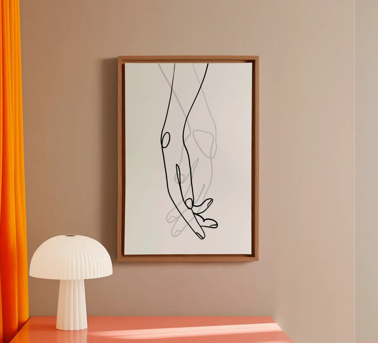 Hands tela con Cornice a cassetta da Graphite